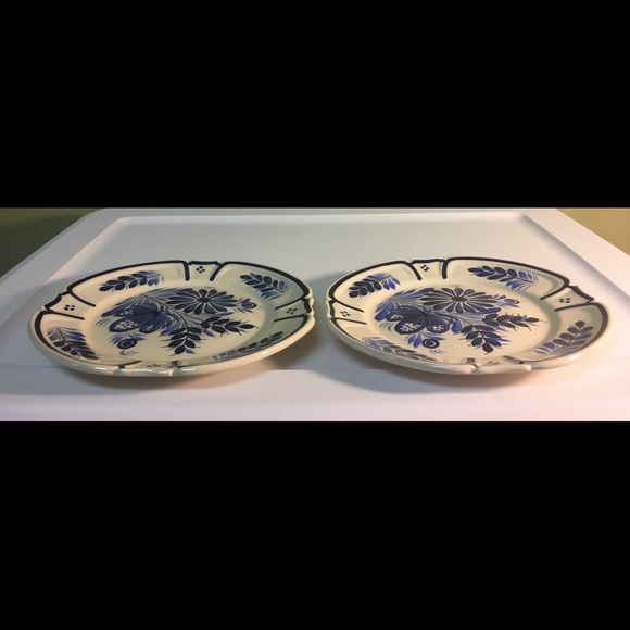 Vintage Quimper Pottery Salad Plates - Picture 2 of 12